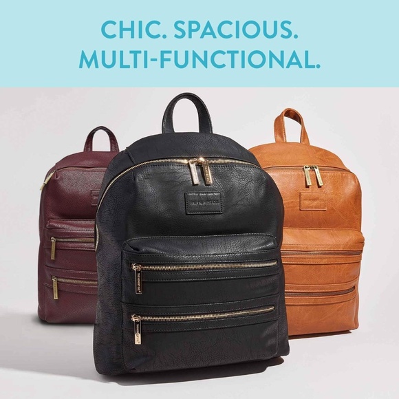 The Honest Co. Faux Leather Diaper Backpack - Picture 4 of 4